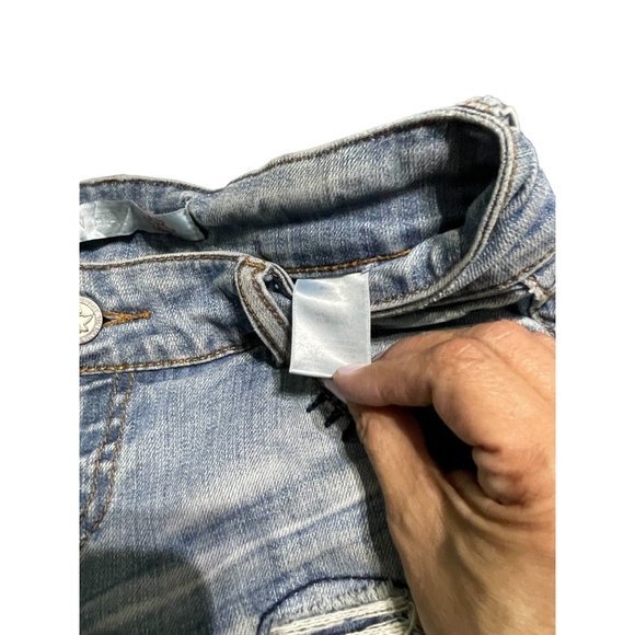 Tin Haul Jeans Tin Haul Womens Jeans Bootcut Distressed Patch Denim